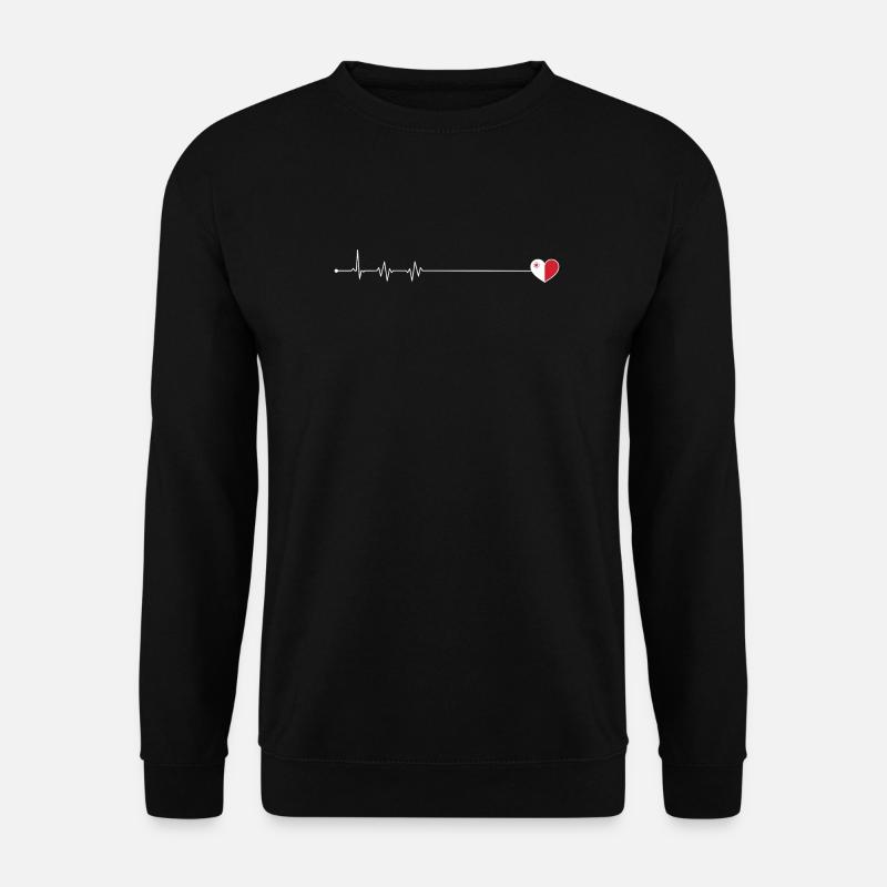 Puls-Herzschlag-Symbol - Unisex Pullover - Schwarz