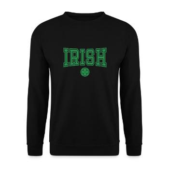 Cadeau de la Saint-Patrick Trèfle Hommes, Femmes, Enfants - Sweat-shirt Unisexe - noir - Devant - Alina (178cm) & Michal (187cm)