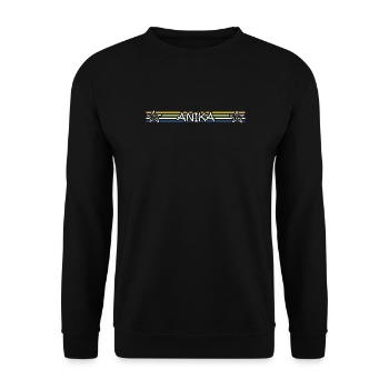 Birthday Anika - Unisex Sweatshirt - black - Front - Alina (178cm) & Michal (187cm)