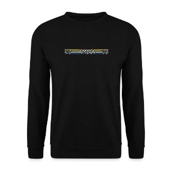 AMIRA Color Stripes Star Ribbon - Unisex Sweatshirt - black - Front - Alina (178cm) & Michal (187cm)