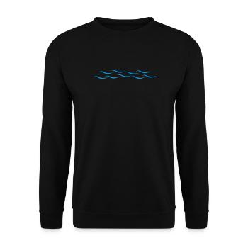 Wellen - Unisex Pullover - Schwarz - Vorne - Alina (178cm) & Michal (187cm)