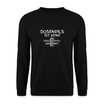 Dosenpils ist keine Geschlechtskrankheit Dosenbier - Unisex Pullover - Schwarz - Vorne - Alina (178cm) & Michal (187cm)