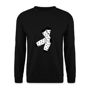 Socken Strümpfe Füße Kleidung - Unisex Pullover - Schwarz - Vorne - Alina (178cm) & Michal (187cm)