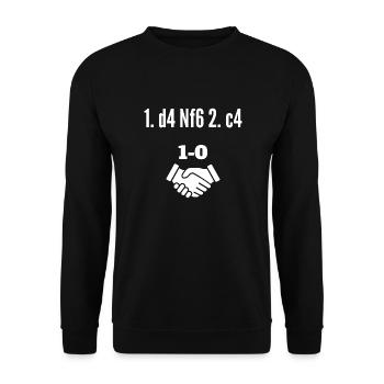 Schach Schachspieler Weltmeister Turnier Skandal - Unisex Pullover - Schwarz - Vorne - Alina (178cm) & Michal (187cm)