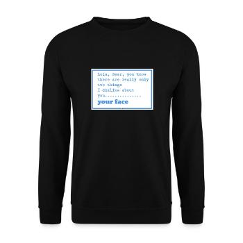 Lola - Unisex Sweatshirt - black - Front - Alina (178cm) & Michal (187cm)
