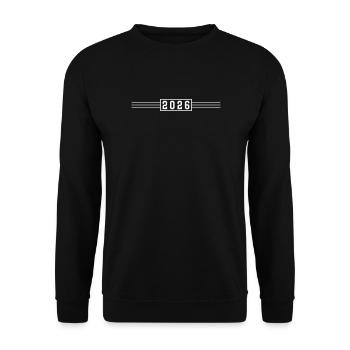 2026 year line - Unisex Sweatshirt - black - Front - Alina (178cm) & Michal (187cm)