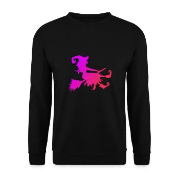 witch - Unisex Sweatshirt - black - Front - Alina (178cm) & Michal (187cm)