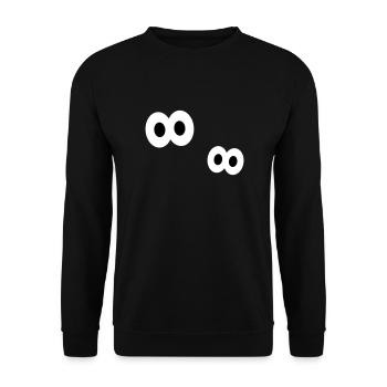 yeux - Sweat-shirt Unisexe - noir - Devant - Alina (178cm) & Michal (187cm)