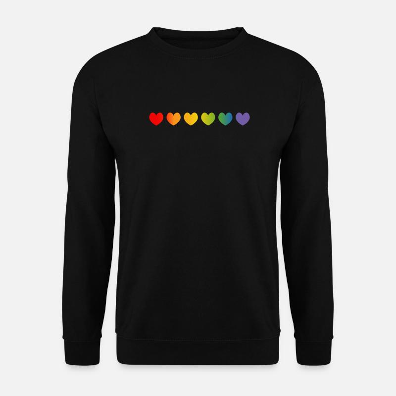 Rainbow Hearts Gradient - Unisex Sweatshirt - black