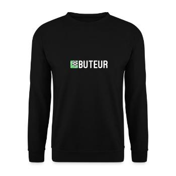 Goalscorer - For Strikers in Football - Unisex Sweatshirt - black - Front - Alina (178cm) & Michal (187cm)