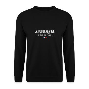 Bouillabaisse is Life! Provence Recipe - Unisex Sweatshirt - black - Front - Alina (178cm) & Michal (187cm)