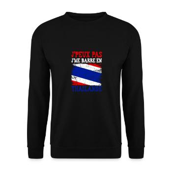 Je peux pas je me barre en Thailande - Sweat-shirt Unisexe - noir - Devant - Alina (178cm) & Michal (187cm)