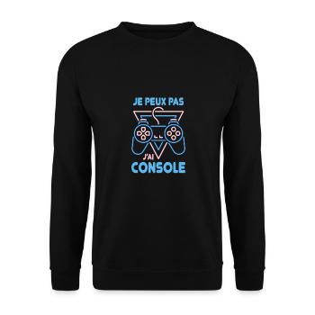 Ich kann nicht, tröstete ich. Für einen Gamer. - Unisex Pullover - Schwarz - Vorne - Alina (178cm) & Michal (187cm)