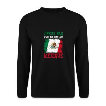 Je peux pas je me barre au Mexique - Sweat-shirt Unisexe - noir - Devant - Alina (178cm) & Michal (187cm)