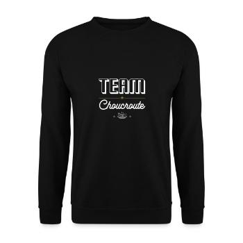 Team Sauerkraut, Fans of Garnished Sauerkraut - Unisex Sweatshirt - black - Front - Alina (178cm) & Michal (187cm)