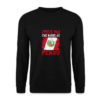 I can't get stuck in Peru - Unisex Sweatshirt - black - Front - Alina (178cm) & Michal (187cm)