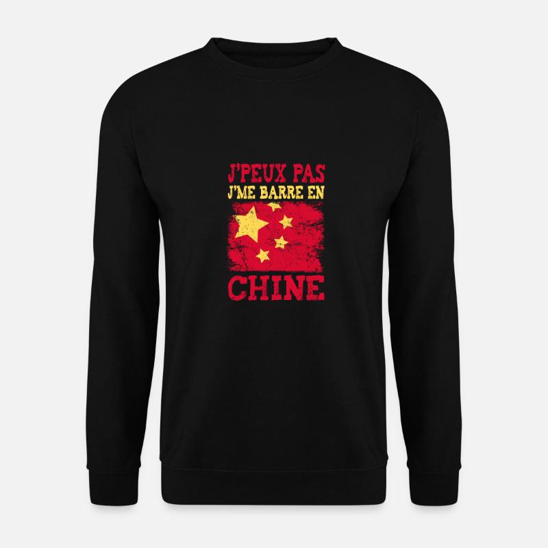 I can't go to China - Unisex Sweatshirt - black