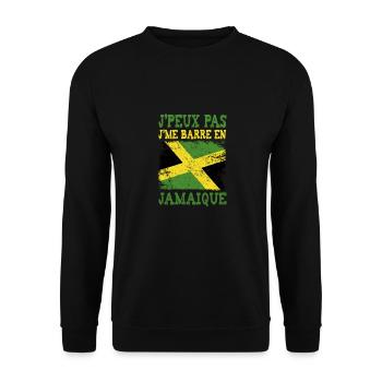 Je peux pas je me barre en Jamaique - Sweat-shirt Unisexe - noir - Devant - Alina (178cm) & Michal (187cm)