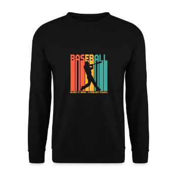 Baseball, geboren 1839. Für Baseball-Fans - Unisex Pullover - Schwarz - Vorne - Alina (178cm) & Michal (187cm)