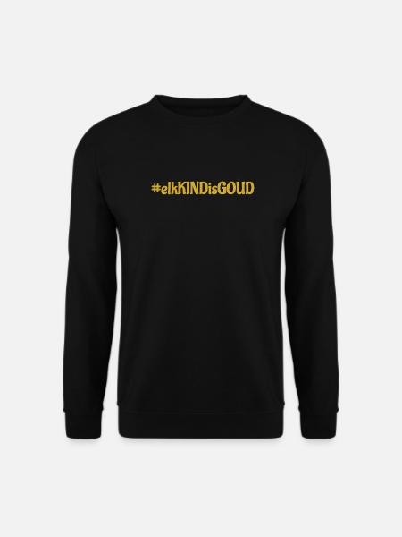#elkKINDisGOUD - Unisex Pullover - Schwarz