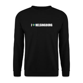 I love Helsingborg Schweden - Unisex Pullover - Schwarz - Vorne - Alina (178cm) & Michal (187cm)