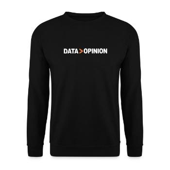 Les données plutôt que l’opinion Statistiques Analyse Science - Sweat-shirt Unisexe - noir - Devant - Alina (178cm) & Michal (187cm)