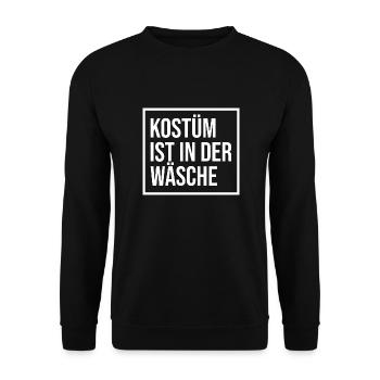 Kostüm lustiger Spruch - Unisex Pullover - Schwarz - Vorne - Alina (178cm) & Michal (187cm)