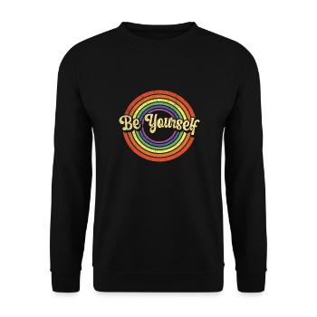 LGBTQ+ Pride Soyez vous-même Lesbian Gay Homo - Sweat-shirt Unisexe - noir - Devant - Alina (178cm) & Michal (187cm)