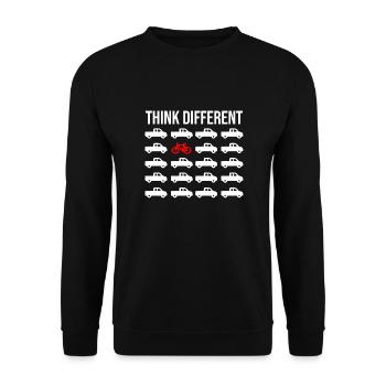 Fahrrad bike Radfahren Radeln Single speed Sattel - Unisex Pullover - Schwarz - Vorne - Alina (178cm) & Michal (187cm)