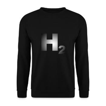 Hydrogen - H2 mobility - Unisex Sweatshirt - black - Front - Alina (178cm) & Michal (187cm)