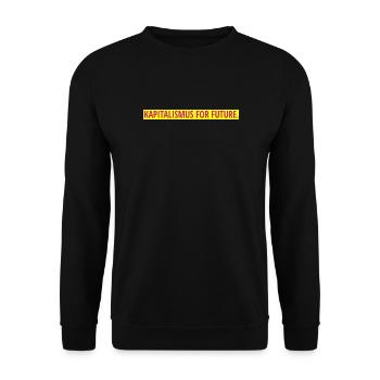 Kapitalismus for future. - Unisex Pullover - Schwarz - Vorne - Alina (178cm) & Michal (187cm)