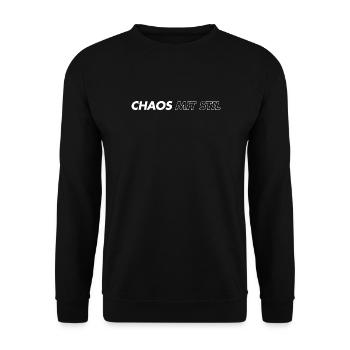 Chaos mit Stil - Unisex Pullover - Schwarz - Vorne - Alina (178cm) & Michal (187cm)