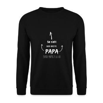 Der beste Papa - Unisex Pullover - Schwarz - Vorne - Alina (178cm) & Michal (187cm)