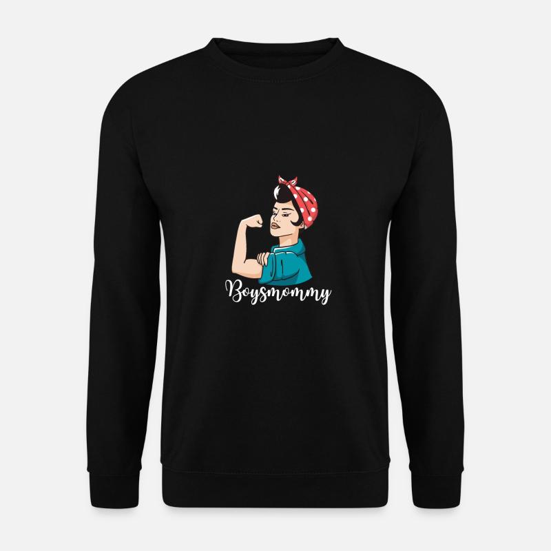 Boysmommy Jungsmama Mutter Söhne Sohn Geschenk - Unisex Pullover - Schwarz