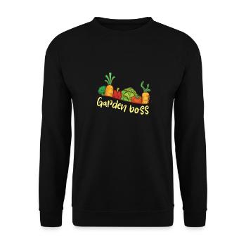 Jardin Boss légumes chef jardinier jardinier - Sweat-shirt Unisexe - noir - Devant - Alina (178cm) & Michal (187cm)