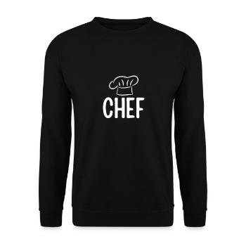 Chef Cuisinier Cuisine Meilleur chef cuisinier amateur - Sweat-shirt Unisexe - noir - Devant - Alina (178cm) & Michal (187cm)
