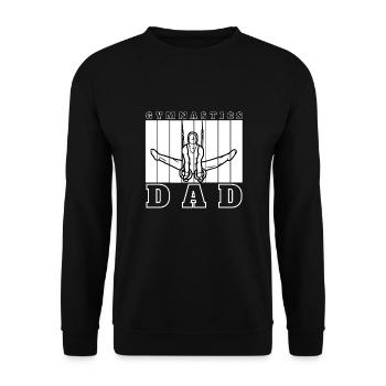 Gymnastik Vater Geschenksportler Sport Sportler - Unisex Pullover - Schwarz - Vorne - Alina (178cm) & Michal (187cm)