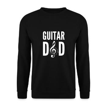 Guitare Papa Musique Treble Clef Cadeau Musicien Père - Sweat-shirt Unisexe - noir - Devant - Alina (178cm) & Michal (187cm)