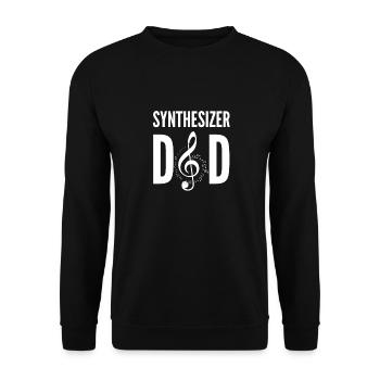 Synthétiseur Papa Musique Violon Clef Musicien - Sweat-shirt Unisexe - noir - Devant - Alina (178cm) & Michal (187cm)