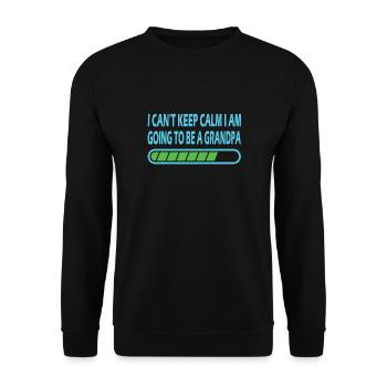 I will be a grandpa download gift men - Unisex Sweatshirt - black - Front - Alina (178cm) & Michal (187cm)