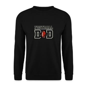 Fußball Vater Sportler Amerikanischer Fußball - Unisex Pullover - Schwarz - Vorne - Alina (178cm) & Michal (187cm)