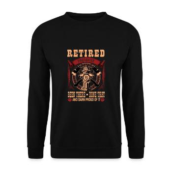 Firefighter Seen Done Pride - Unisex Sweatshirt - black - Front - Alina (178cm) & Michal (187cm)
