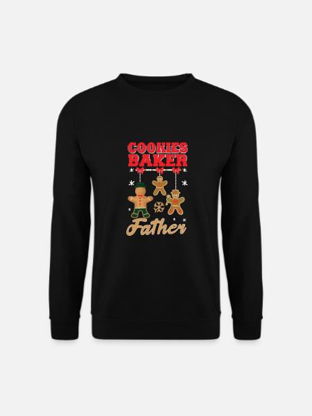Kekse Baker Pater Cook Chef Weihnachts zitat - Unisex Pullover - Schwarz