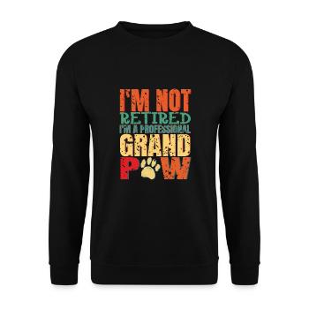 I am not more professional in retirement - Unisex Sweatshirt - black - Front - Alina (178cm) & Michal (187cm)