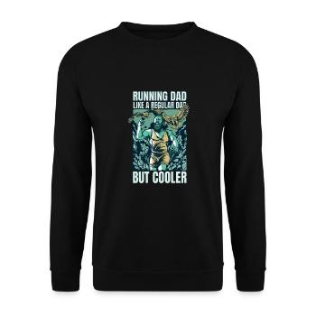 Courir papa comme un papa normal, mais plus cool - Sweat-shirt Unisexe - noir - Devant - Alina (178cm) & Michal (187cm)
