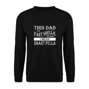 Ce père est un pet - Sweat-shirt Unisexe - noir - Devant - Alina (178cm) & Michal (187cm)
