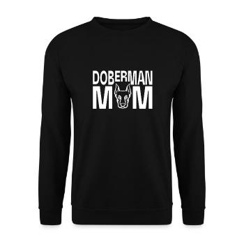Doberman Mom Breed Pet Animal Quote - Unisex Sweatshirt - black - Front - Alina (178cm) & Michal (187cm)