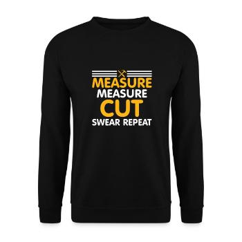 Mesurer la coupe coupée jurer - Sweat-shirt Unisexe - noir - Devant - Alina (178cm) & Michal (187cm)