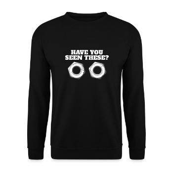 Haben Sie Diesen Maschinenmechaniker Gesehen? - Unisex Pullover - Schwarz - Vorne - Alina (178cm) & Michal (187cm)