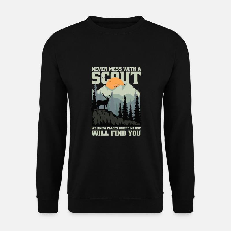 Never mess with a scout - Unisex Sweatshirt - black